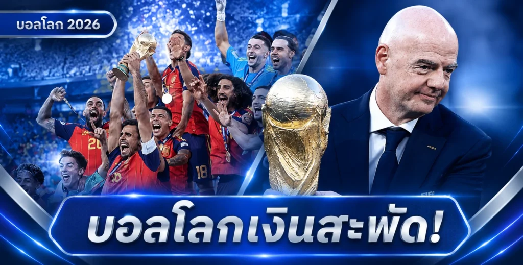 สเปนแชมป์ฟุตบอลโลก 2026 รับเงินรางวัลสถิติ 50 ล้านดอลลาร์ ฟีฟ่าโกยรายได้มหาศาล